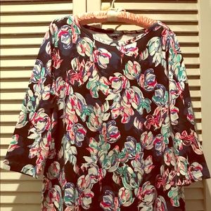 Land’s End Multi-color print tunic length dress